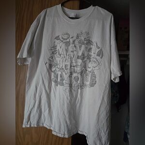 Rare mewithoutYou White - Off White Flower Design Men’s XXL Shirt